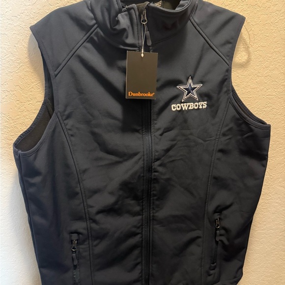 DUNBROOKE DALLAS COWBOYS MENS NAVY BLUE ARCHER SLEEVELESS JACKET size M - Picture 3 of 7